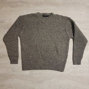 Baracuta Mens 100% Cotton Tan and Blue Knit Sweater Made In Australia X-Large